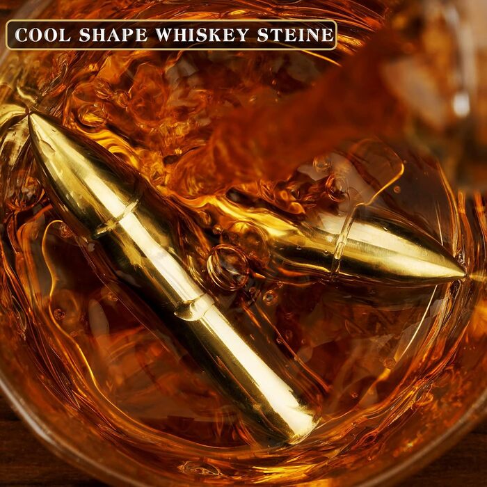 Подарунковий набір віскі з 2 склянки для віскі та 6 камінням для віскі Oaksea