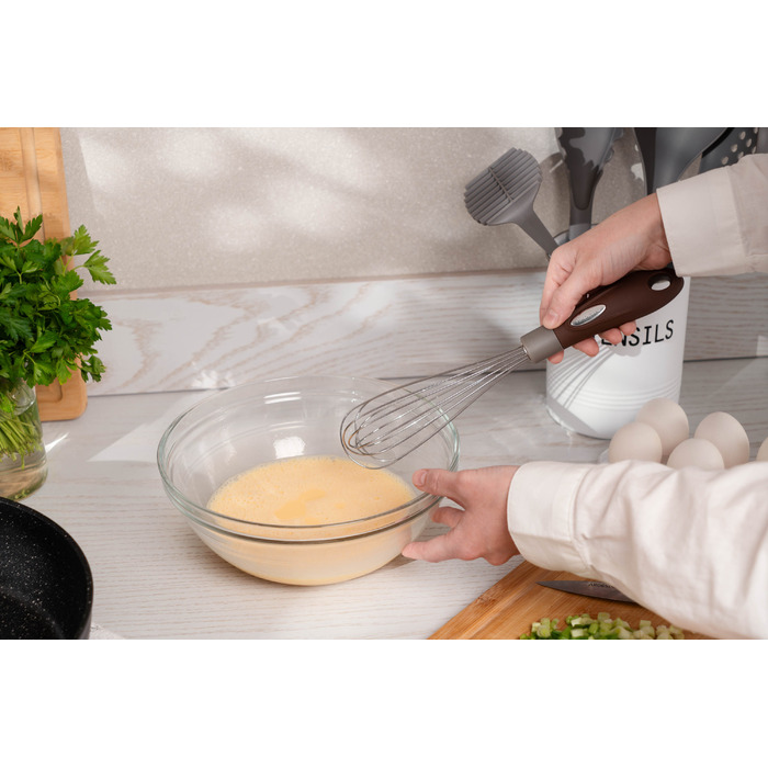 Віничок Ardesto Gemini, 28.6см, нержавіюча сталь, пластик, сіро-коричневий