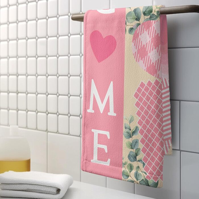 Різдвяні кухонні рушники Kwlegh, рушник для рук, різдвяна ялинка, цукерка-тростина, сніжинка, рушник для пальців, набір з 2 шт. , милий чоловічий банний рушник, високопоглинаючі рушники, 36 x (серце з евкаліптом)