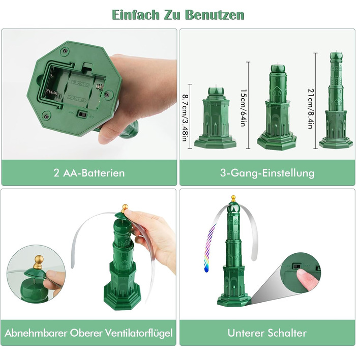 Вентилятор відлякувач комах зелений KERCAMKEL