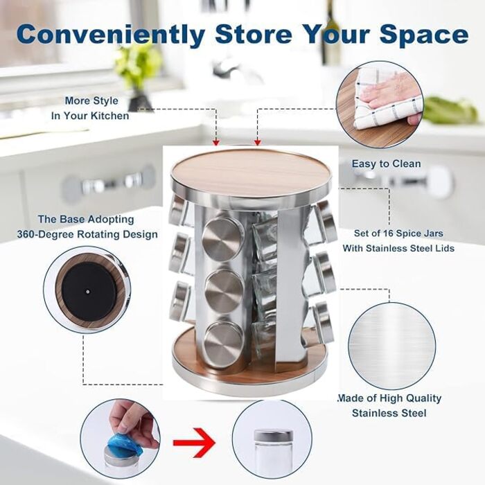 Карусель для 12 банок спецій Manfâ