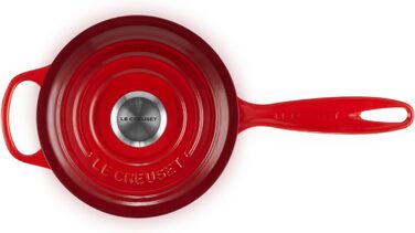 Чугунный сотейник Ø 16 см, 1,2 л с крышкой, вишнево-красный Signature Le Creuset