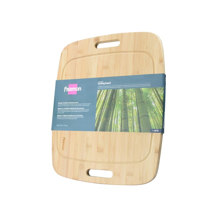 Обробна дошка для мяса, овочів і фруктів Fissman 49x41x1,9 см (8776)