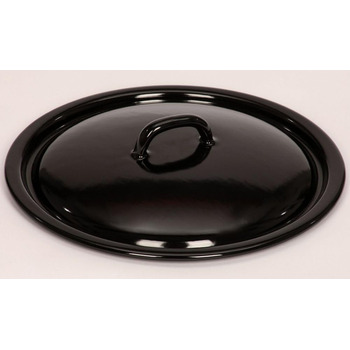 Кришка для сковороди шніцеля емальована чорна, 34 см Riess