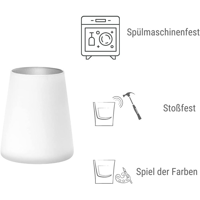 Набір склянок 380 мл, 6 предметів, білий/сріблястий Power Stölzle Lausitz