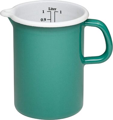 Размер кухни, диаметр 10 см, обем 1 л, Кантри, СПЕЦИАЛЬНЫЙ ДЕКОР ФЛОРА, Индукционный (16.3 см, Зеленый), 0338-070