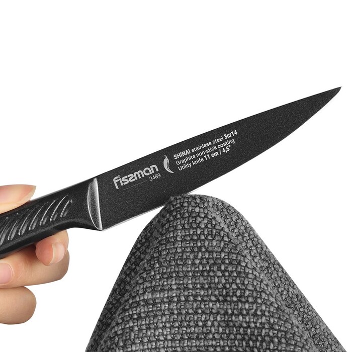 Універсальний ніж Fissman SHINAI graphite 11 см (2489)