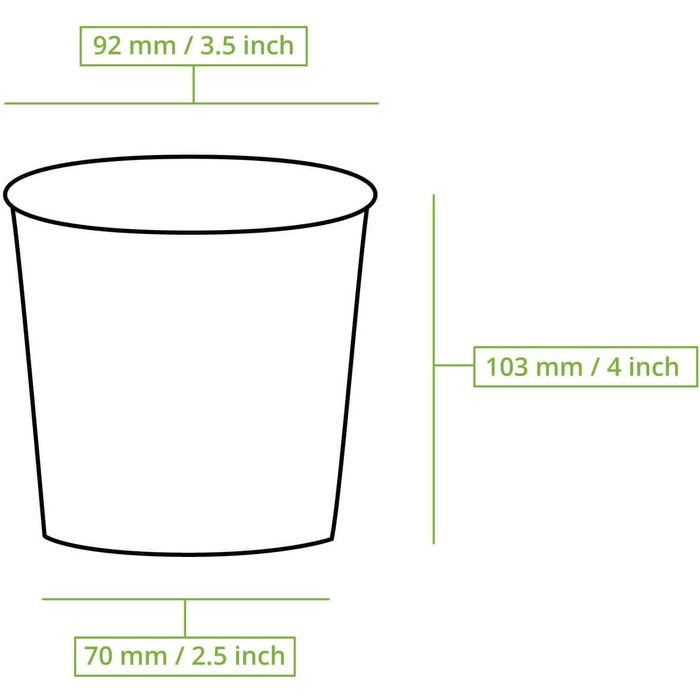 Набір паперові стаканчики для морозива 50 шт. 400 мл GREENBOX