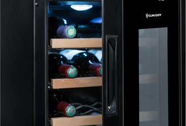 Винний холодильник до 12 пляшок чорний CLIMADIFF