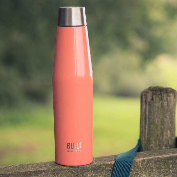 Бутылка металлическая Built Tropic, с двойными стенками, оранжевая, 540 мл