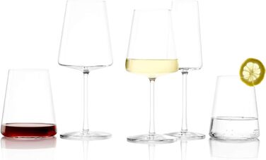 Бокалы для красного вина Power / Набор бокалов для красного вина из 6 шт. / Высококачественные бокалы для красного вина 520 мл / Бокалы для красного вина / Бокалы для красного вина Stlzle (Бокалы для белого вина - 400 мл)