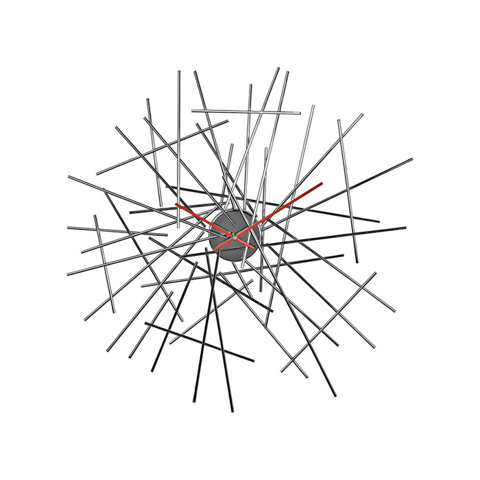 Настінний годинник 65х6х65 см металік Blow Up Alessi