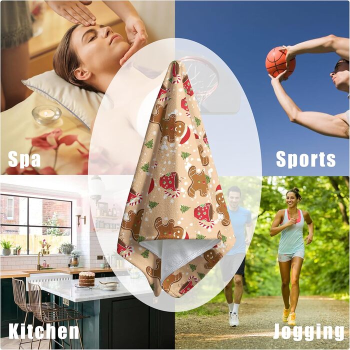 Набір з 2 кухонних рушників, Різдвяний пряник, 36,5 х 72 см Kwlegh