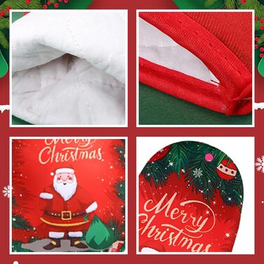 Рукавичка для духовки та прихватка для каструль з різдвяним дизайном, набір 2 предмети, червоні Embhlitfe