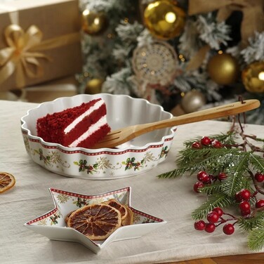 Блюдо Fissman CHRISTMAS 19 см в форме звезды фарфор (13789)