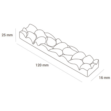 CH009 Форма для шоколаду GOCCIA B 120x25 h16 мм (8 шт.)
