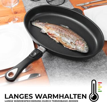 Сковорода для рыбы со стеклянной крышкой MaxxGoods