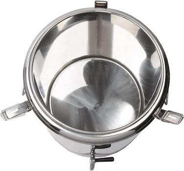 Л термоконтейнер для харчових продуктів і напоїв, професійний кейтеринговий харчовий транспортний контейнер з нержавіючої сталі з бічними ручками, кришкою з гумовим кільцем і замком (52,5 л (зі зливним краном)), 39BTE-40A&39 32