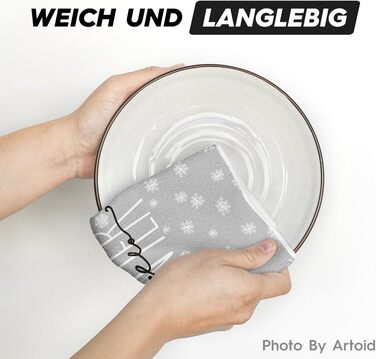 Набір з 2 кухонних рушників, сезонна прикраса Hello Winter, 42x65 см Artoid Mode