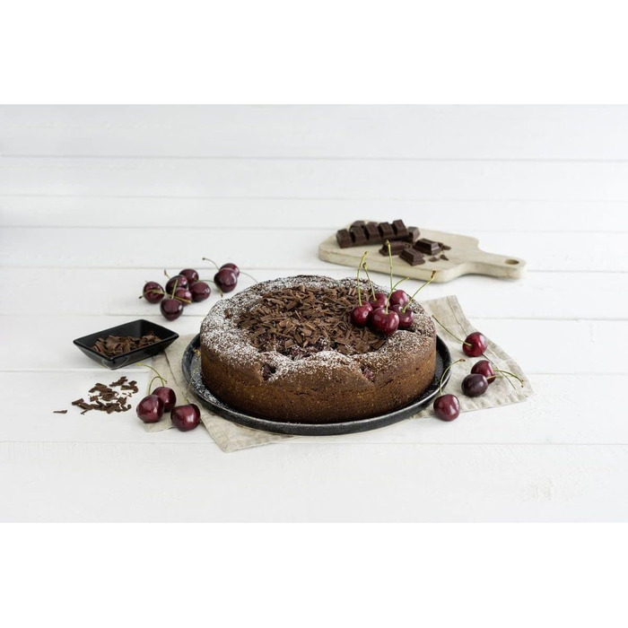 Каструля Zenker 6508 Пружинна форма з плоским і трубчастим дном Ø 26 см, чорний металік