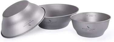 Мл Титановые миски Тарелка Сверхлегкая одностенная чаша Тарелка На открытом воздухе Кемпинг Посуда Кухонная утварь с сумкой для переноски Ti1107T (Ti1110T-5PCS/Set), 800