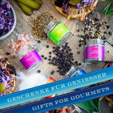 Класичний набір спецій Hallingers - Подарунковий набір спецій ручної роботи, 12 спецій з усього світу (Набір) - Літній подарунок та ідеальний подарунок для барбекю День народження, вітання, новоселення, річниця, безкоштовні класичні спеції., 12 спецій (73