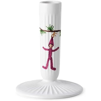 Подсвечник 12 см, белый с акварельным рисунком Christmas Hammershøi Kähler