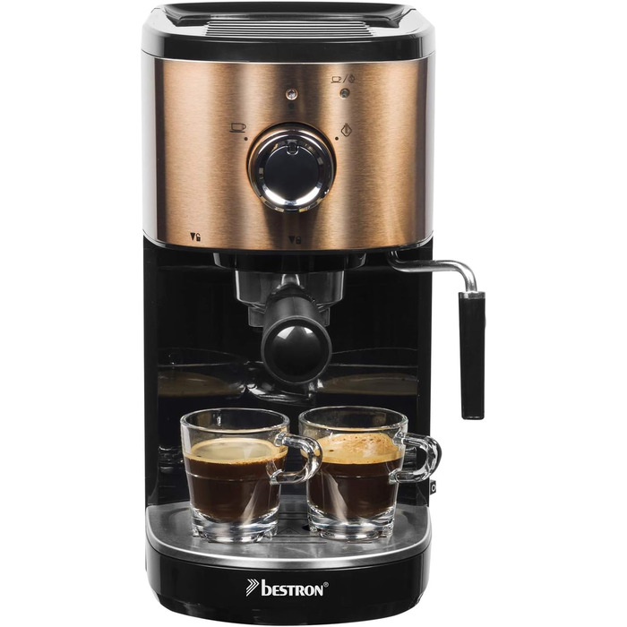 Еспресо-машина на 2 чашки, 1450 Вт Bestron