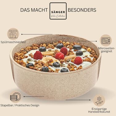 Комбінований сервіз на 6 персон, набір тарілок кавовий кухоль макаронна миска 30 шт. , набір посуду з кераміки посудомийна машина - мікрохвильова піч - стійкий до подряпин, набір посуду з кераміки КОЛЕКЦІЯ ЦІННОСТЕЙ (Каїр Мокко, миски для круп 4 шт.).