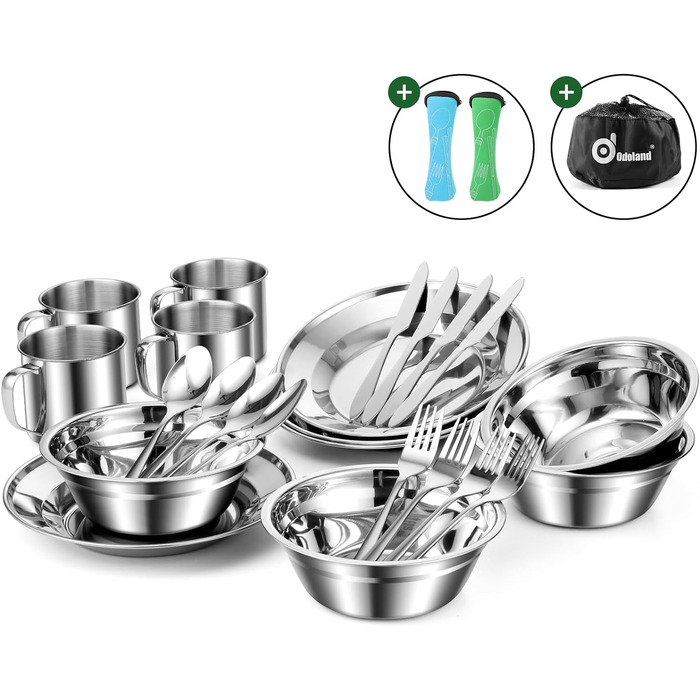 Набір столових приборів для кемпінгу на 4 особи Odoland