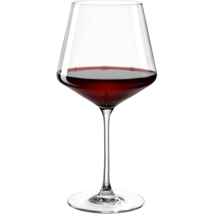 Келихи для рислінгу LEONARDO HOME PUCCINI (набір з 6 шт.) Келихи для вина, стійкі до подряпин (400 мл) Можна мити в посудомийній машині та довговічні Вічні келихи для білого вина Сучасний дизайн Келих для рислінгу Puccini 069540 6 келихів (Бордовий келих 