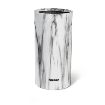 Підставка для кухонних ножів та ножиць Fissman 10x22 см пластик мармур (12873)