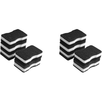 Набір губок для миття посуду 10 шт. 7 х 11 см чорно-білі DOITOOL