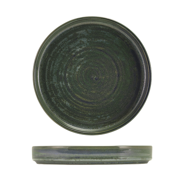 Презентаційна тарілка з бортиком 18*h 2.6 см, зелена, Terra Porcelain Aqua Green, GenWare