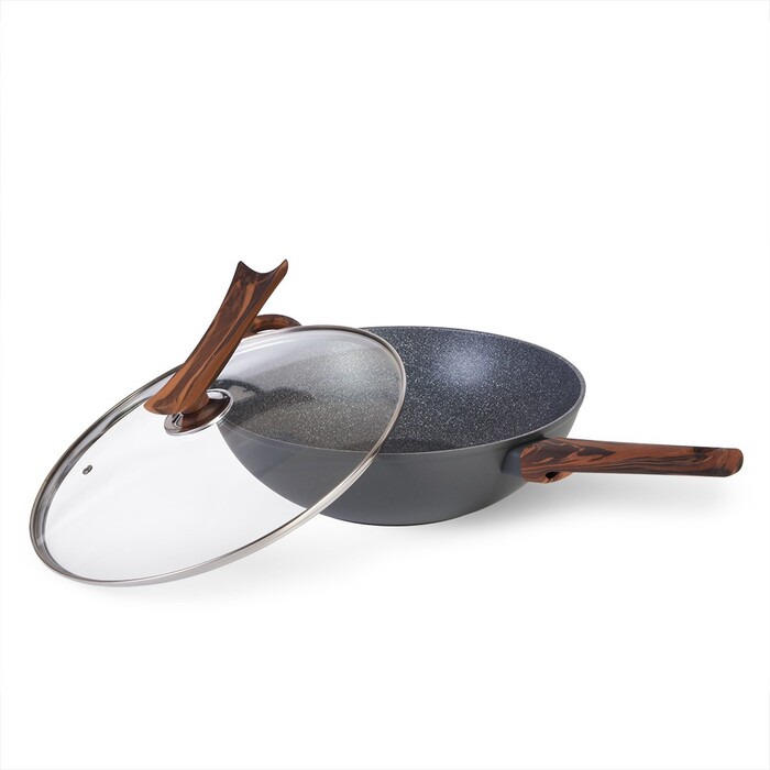 Сковорідка ВОК Fissman CAPELLA 30x8,5 см / 4,3 л з кришкою (14957)