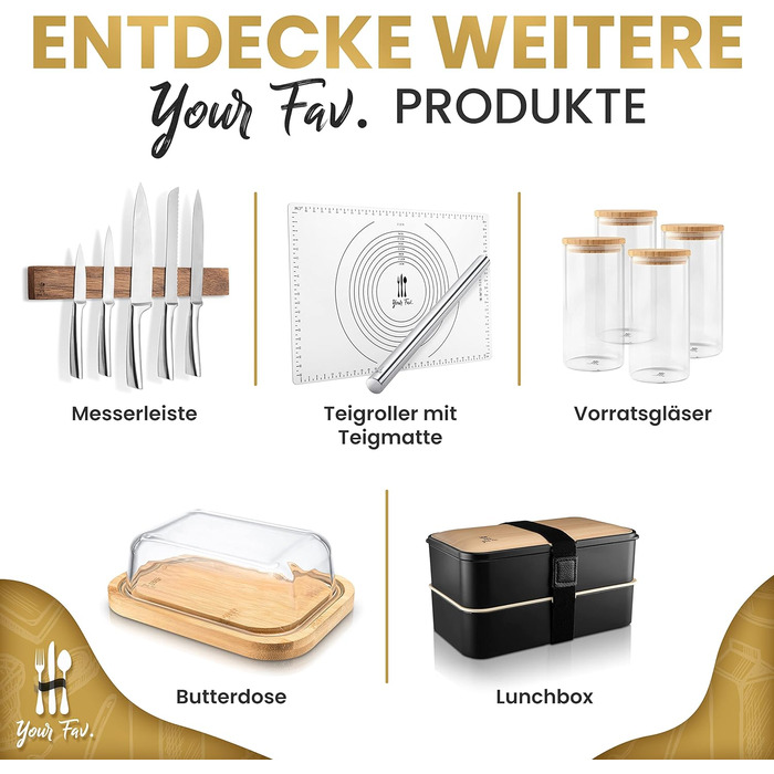 Брусок магнітний до 10 ножів дерев'яний  Your Fav.