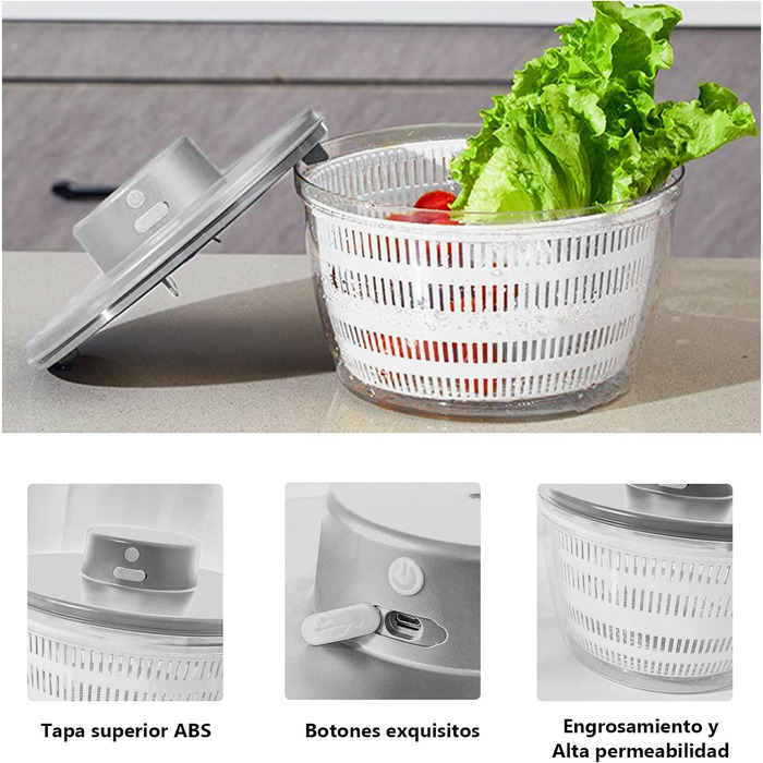 Автоматичний спіннер для салату 4 л. Buumin