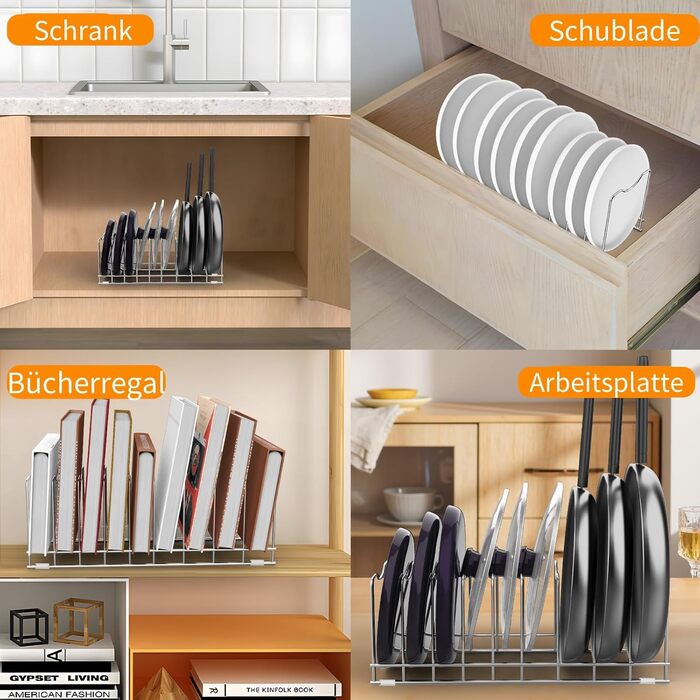 Подставки для посуды на 10 отделений 2 шт черный FLSEPAMB