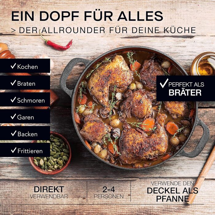 Форма для випікання хліба 26 см чавун besok