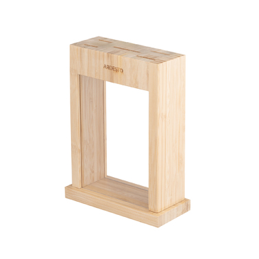 Набор ножей ARDESTO Midori Block, 6 предметов, нержавеющая сталь, пластик, бамбук, коричневый