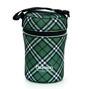 Термос для їжі Fissman 750 мл в картатому чохлі нержавіюча сталь (9858)