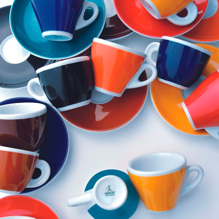 38842 Чашка espresso 75 мл з блюдцем 12 см Black серія 'Verona Millecolori Decal Print'