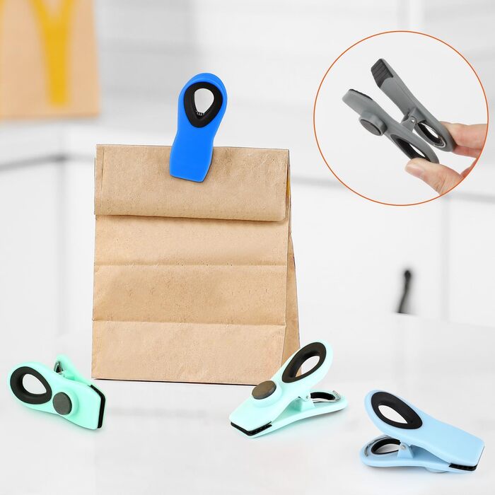 Набір прищіпок-затискачів із магнітом, блакитне омбре 12 шт TACGEA