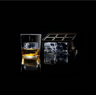 Силіконовий льодогенератор Lurch ICE FORMER преміум-класу з кришкою на 20 кубиків льоду розміром 3 см, чорний, кубик 3 см (куб 5 см)