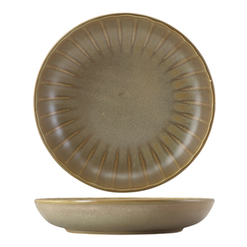 Миска Coupe с зубчатым краем 25,4 см, Terra Porcelain Matt Grey Scalloped