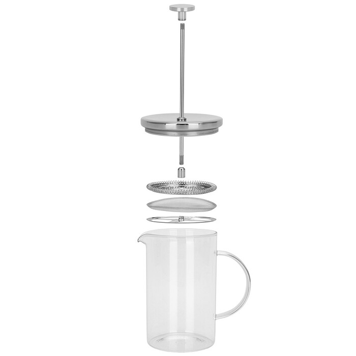 Заварювальний чайник з поршнем Fissman AFFOGATO 1000 мл скляна колба (9100)