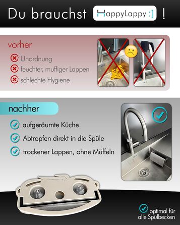 Тримач для кухонного рушника 20 см чорний snagger