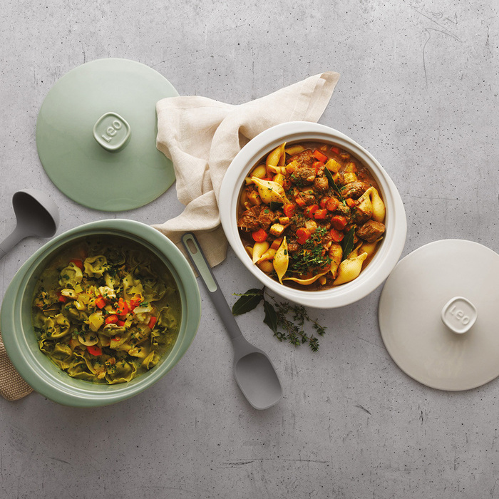 Форма з кришкою кругла BergHOFF LEO BALANCE, бежевий, кераміка, діам. 24 см, 2,3 л