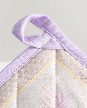 Рукавички для духовки Maison d&39 Hermine, підставки для каструль, 100 бавовна, термостійкі кухонні рукавички, рукавички для духовки (19 см x 33 см) та підставки для каструль (20 см x 20 см) для приготування їжі, Morzine - рукавички для духовки (19 x 33 с