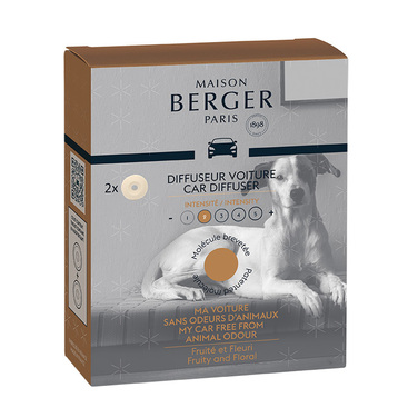 Картридж для дифузора для автівки Maison Berger Paris з ароматом ANTI-ANIMAL, 2 шт.